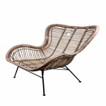 RATTAN armchair on metal legs, 74x85x80cm|Van Der Leeden 1915