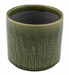 Cover for flower pot GRASS, ceramic, green, diameter 12.5x11.5cm, (package includes 1 pc)|Ego Dekor