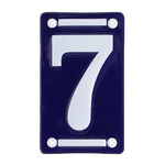 House number 7, enamel, blue/white, 7x12cm|Esschert Design