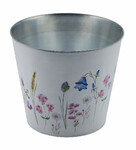 Cover for LOUKA flower pot, zinc, white, diameter 21x18cm, (package includes 1 pc)|Ego Dekor