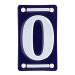 House number 0, enamel, blue/white, 7x12cm|Esschert Design