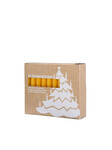 Candle TREE diameter 1.3x10.5cm, yellow|honig, pack of 20|Wenzel