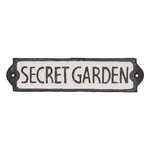 SECRET GARDEN sign, wall-mounted, cast iron, 21x5cm|Esschert Design