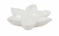 Bowl FLOWER, ceramic, white, 12x12x3cm, (package includes 1 pc)|Ego Dekor