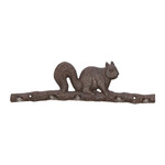 Wall hanger Squirrel on a branch, brown, 36x11x4cm|Esschert Design