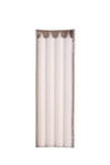 Candle RUSTIC dia. 2.8x35cm, beige|ivory, pack of 4|Wenzel