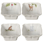 Miska zapekacia 12cm|0,36L, DEER FRIENDS, biela, set 4ks (DOPREDAJ)|Casafina