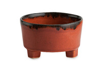 Bowl on the leg 12cm|0.32L, RIVIERA, red (ochre)|Ocra (SALE)|Costa Nova