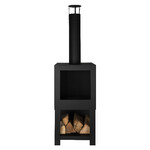 Terrace fireplace, square, black|Esschert Design